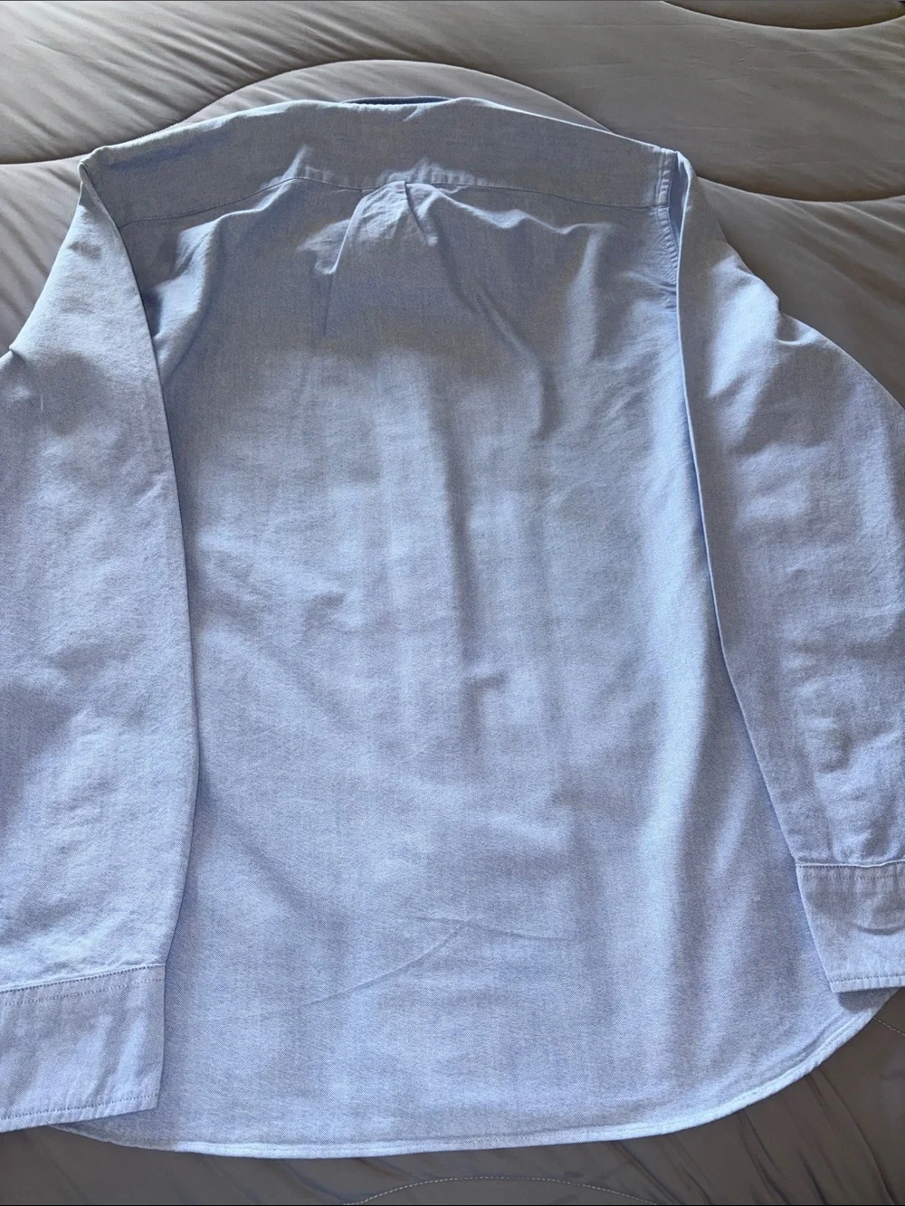 J. Crew Classic Men's Light Blue Flex Oxford Button-Down Shirt EUC XL